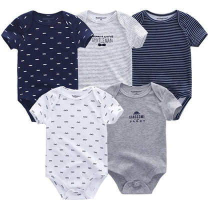 2019 Roupa de bebe Unicorn Unisex Newborn Baby Girl Clothes Baby Boy Clothes Jumpsuit Bodysuit Clothing Sets 5PCS Cotton 0-12M