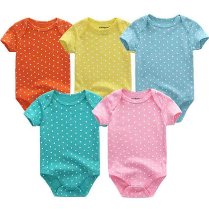 2019 Roupa de bebe Unicorn Unisex Newborn Baby Girl Clothes Baby Boy Clothes Jumpsuit Bodysuit Clothing Sets 5PCS Cotton 0-12M