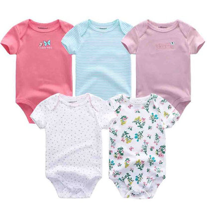 2019 Roupa de bebe Unicorn Unisex Newborn Baby Girl Clothes Baby Boy Clothes Jumpsuit Bodysuit Clothing Sets 5PCS Cotton 0-12M