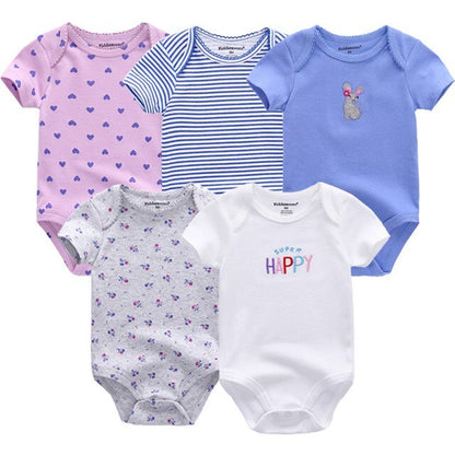 2019 Roupa de bebe Unicorn Unisex Newborn Baby Girl Clothes Baby Boy Clothes Jumpsuit Bodysuit Clothing Sets 5PCS Cotton 0-12M
