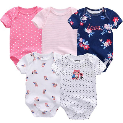2019 Roupa de bebe Unicorn Unisex Newborn Baby Girl Clothes Baby Boy Clothes Jumpsuit Bodysuit Clothing Sets 5PCS Cotton 0-12M