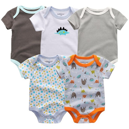 2019 Roupa de bebe Unicorn Unisex Newborn Baby Girl Clothes Baby Boy Clothes Jumpsuit Bodysuit Clothing Sets 5PCS Cotton 0-12M