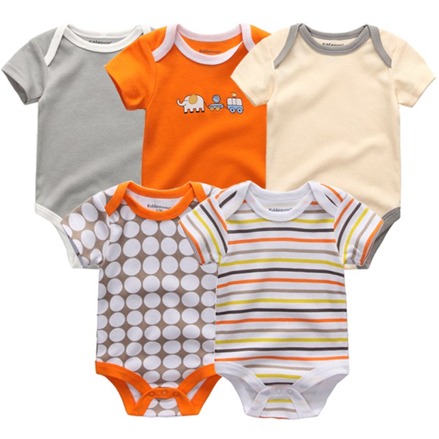 2019 Roupa de bebe Unicorn Unisex Newborn Baby Girl Clothes Baby Boy Clothes Jumpsuit Bodysuit Clothing Sets 5PCS Cotton 0-12M