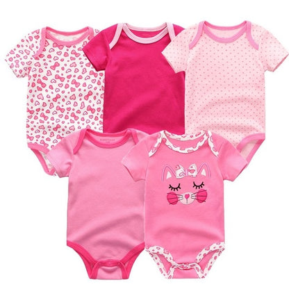 2019 Roupa de bebe Unicorn Unisex Newborn Baby Girl Clothes Baby Boy Clothes Jumpsuit Bodysuit Clothing Sets 5PCS Cotton 0-12M