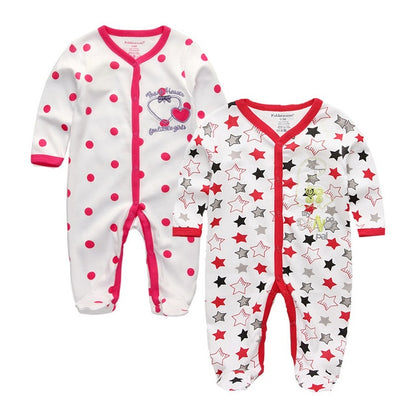 2019 Unisex 2/3pcs/lot Baby Rompers 0-12M Pajamas Newborn Clothing Set Baby Girls Clothes Baby Boy Clothes O-Neck Roupa de bebe