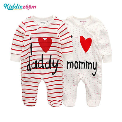 2019 Unisex 2/3pcs/lot Baby Rompers 0-12M Pajamas Newborn Clothing Set Baby Girls Clothes Baby Boy Clothes O-Neck Roupa de bebe