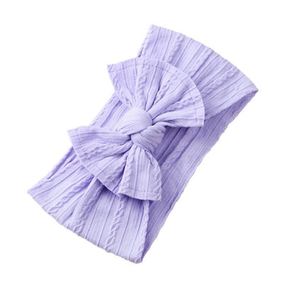 Jacquard Rib Wide Nylon Newborn Headband Knotted Bow Hair Band Braid Bows Baby Hair Accessories for Infants 27 Colors JFNY099