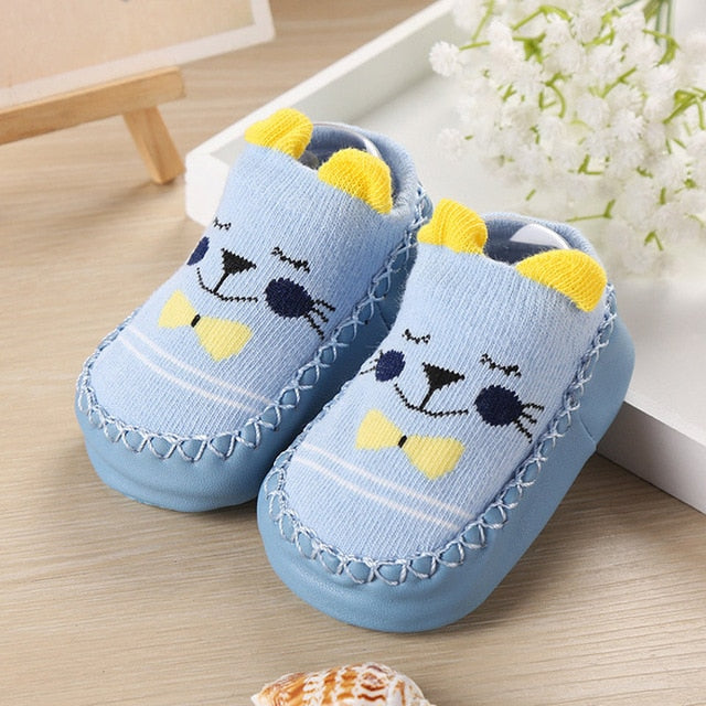 2019 Baby First Walkers Shoes 0-18M Casual Active Infant Soft Splice Cute Cotton Smiley Face Non-slip