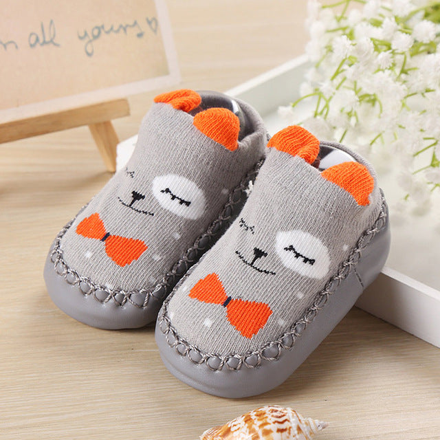 2019 Baby First Walkers Shoes 0-18M Casual Active Infant Soft Splice Cute Cotton Smiley Face Non-slip
