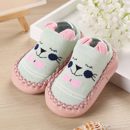 2019 Baby First Walkers Shoes 0-18M Casual Active Infant Soft Splice Cute Cotton Smiley Face Non-slip