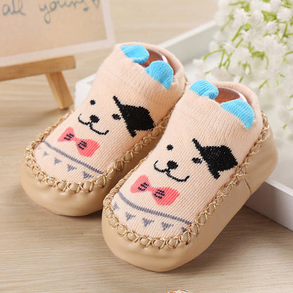 2019 Baby First Walkers Shoes 0-18M Casual Active Infant Soft Splice Cute Cotton Smiley Face Non-slip