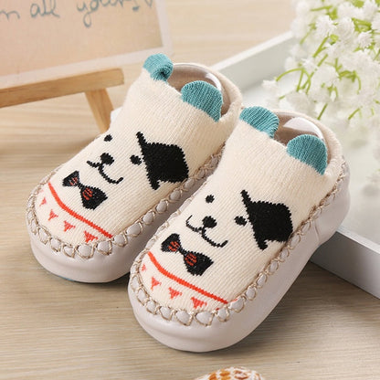 2019 Baby First Walkers Shoes 0-18M Casual Active Infant Soft Splice Cute Cotton Smiley Face Non-slip