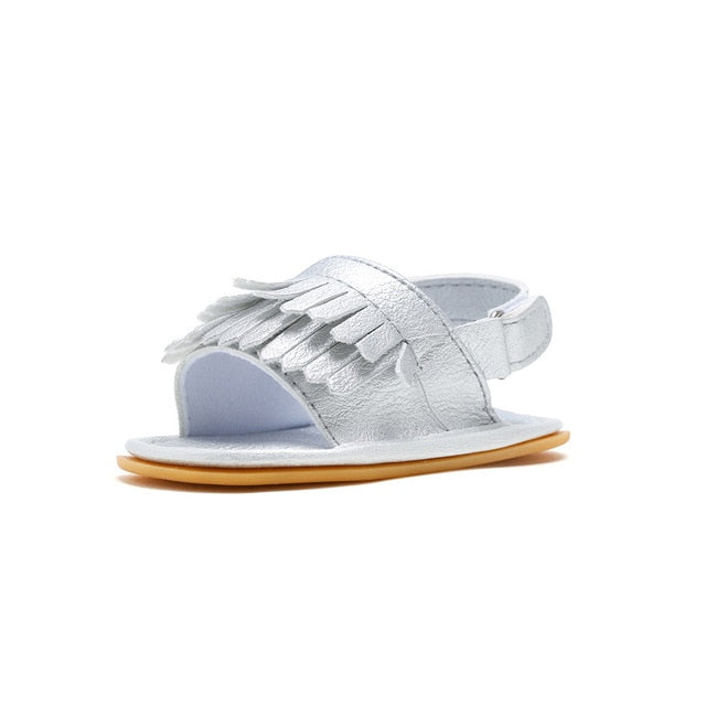 Summer Baby First Walkers Soft Bottom Fringe Candy Color Shoes Girls Baby Toddler Slippers Boys Prewalkers QF