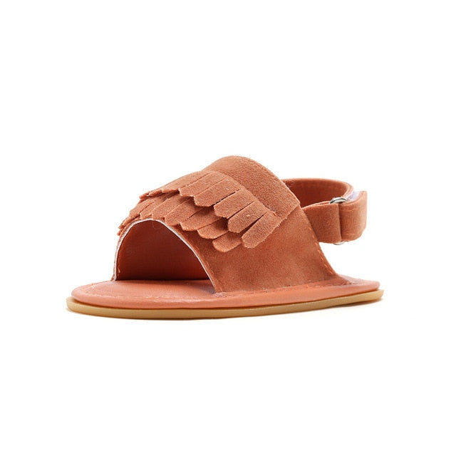 Summer Baby First Walkers Soft Bottom Fringe Candy Color Shoes Girls Baby Toddler Slippers Boys Prewalkers QF