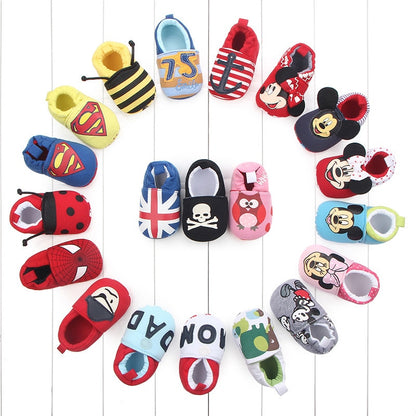 Skid-Proof Baby Shoes Soft Genuine Leather Baby Boys Girls Infant Shoes Slippers 0-6 6-12 12-18 18-24 First Walkers