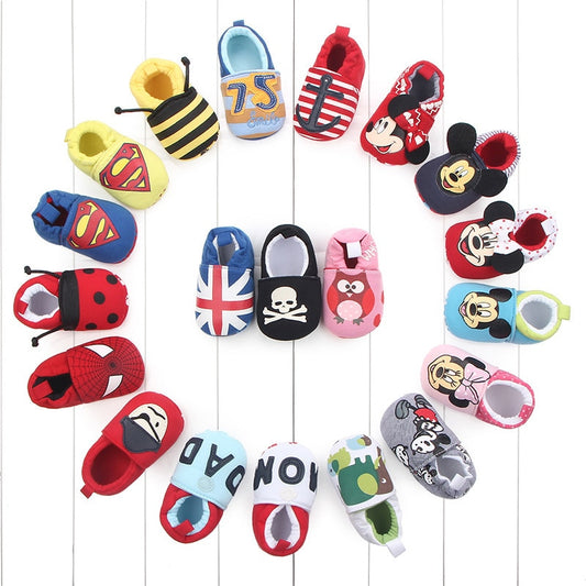 Skid-Proof Baby Shoes Soft Genuine Leather Baby Boys Girls Infant Shoes Slippers 0-6 6-12 12-18 18-24 First Walkers