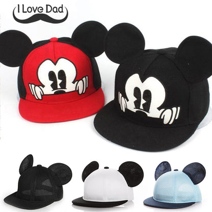 Mickey Ears Baby Sun Hats Children Snapback Baseball Cap Summer Toddler Kids Baby Boy Girls Hats Bucket Caps Casquette Enfant