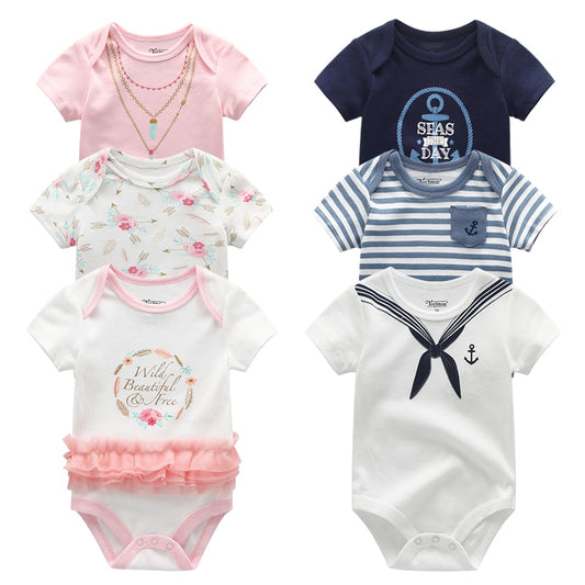2019 3PCS/Lot Newborn Bodysuits Girls Clothing 0-12M Baby Girl Clothes 100%Cotton Unicorn Baby Boy Clothes Roupas de bebe