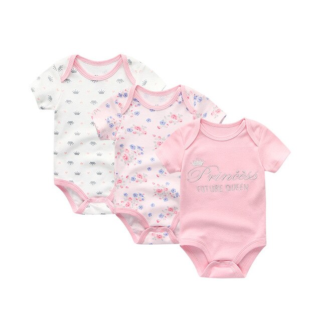 2019 3PCS/Lot Newborn Bodysuits Girls Clothing 0-12M Baby Girl Clothes 100%Cotton Unicorn Baby Boy Clothes Roupas de bebe