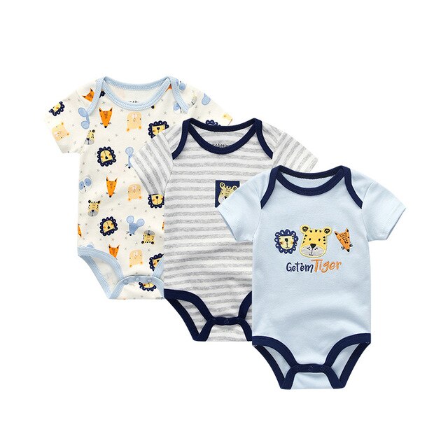 2019 3PCS/Lot Newborn Bodysuits Girls Clothing 0-12M Baby Girl Clothes 100%Cotton Unicorn Baby Boy Clothes Roupas de bebe