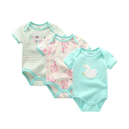 2019 3PCS/Lot Newborn Bodysuits Girls Clothing 0-12M Baby Girl Clothes 100%Cotton Unicorn Baby Boy Clothes Roupas de bebe