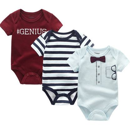 2019 3PCS/Lot Newborn Bodysuits Girls Clothing 0-12M Baby Girl Clothes 100%Cotton Unicorn Baby Boy Clothes Roupas de bebe