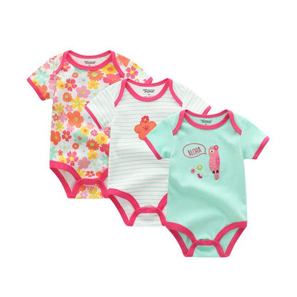 2019 3PCS/Lot Newborn Bodysuits Girls Clothing 0-12M Baby Girl Clothes 100%Cotton Unicorn Baby Boy Clothes Roupas de bebe