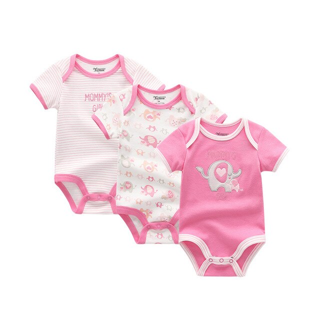 2019 3PCS/Lot Newborn Bodysuits Girls Clothing 0-12M Baby Girl Clothes 100%Cotton Unicorn Baby Boy Clothes Roupas de bebe