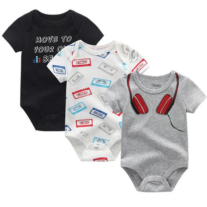 2019 3PCS/Lot Newborn Bodysuits Girls Clothing 0-12M Baby Girl Clothes 100%Cotton Unicorn Baby Boy Clothes Roupas de bebe