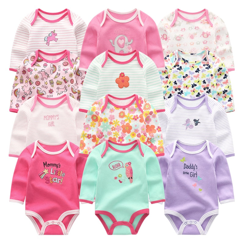 Baby Girl Clothes Unicorn Bodysuits 0-12M Roupas de bebe Baby Boy Clothes Stripe Jumpsuit Newborn Cotton Babywear Girls Clothes