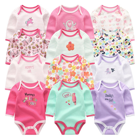 Baby Girl Clothes Unicorn Bodysuits 0-12M Roupas de bebe Baby Boy Clothes Stripe Jumpsuit Newborn Cotton Babywear Girls Clothes