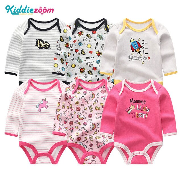 Baby Girl Clothes Unicorn Bodysuits 0-12M Roupas de bebe Baby Boy Clothes Stripe Jumpsuit Newborn Cotton Babywear Girls Clothes