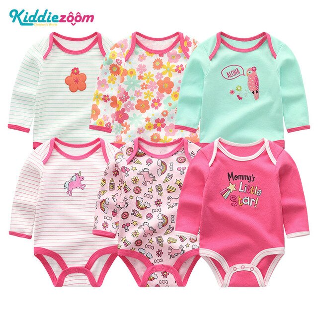 Baby Girl Clothes Unicorn Bodysuits 0-12M Roupas de bebe Baby Boy Clothes Stripe Jumpsuit Newborn Cotton Babywear Girls Clothes