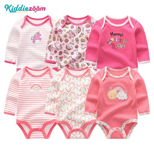 Baby Girl Clothes Unicorn Bodysuits 0-12M Roupas de bebe Baby Boy Clothes Stripe Jumpsuit Newborn Cotton Babywear Girls Clothes