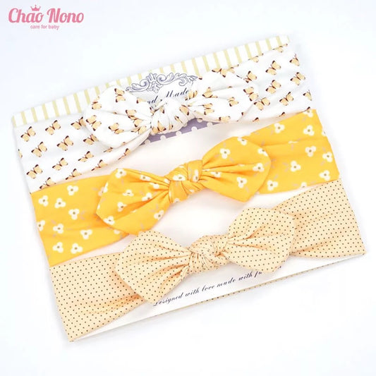 3pcs baby girl headband for newborn hair band elastic accessories cotton BowKnot girl hair band baby Hair Accessories