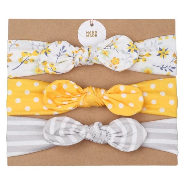 3pcs baby girl headband for newborn hair band elastic accessories cotton BowKnot girl hair band baby Hair Accessories