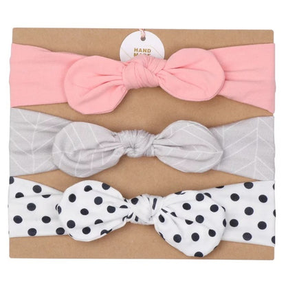 3pcs baby girl headband for newborn hair band elastic accessories cotton BowKnot girl hair band baby Hair Accessories