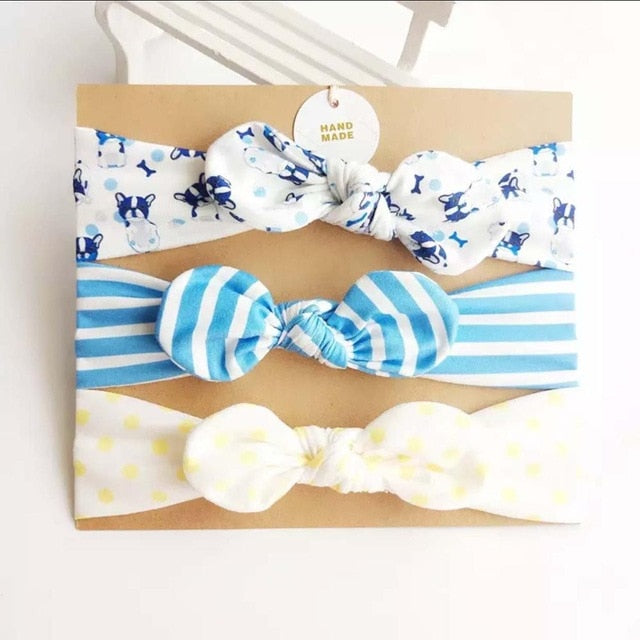 3pcs baby girl headband for newborn hair band elastic accessories cotton BowKnot girl hair band baby Hair Accessories