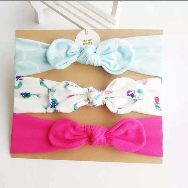 3pcs baby girl headband for newborn hair band elastic accessories cotton BowKnot girl hair band baby Hair Accessories