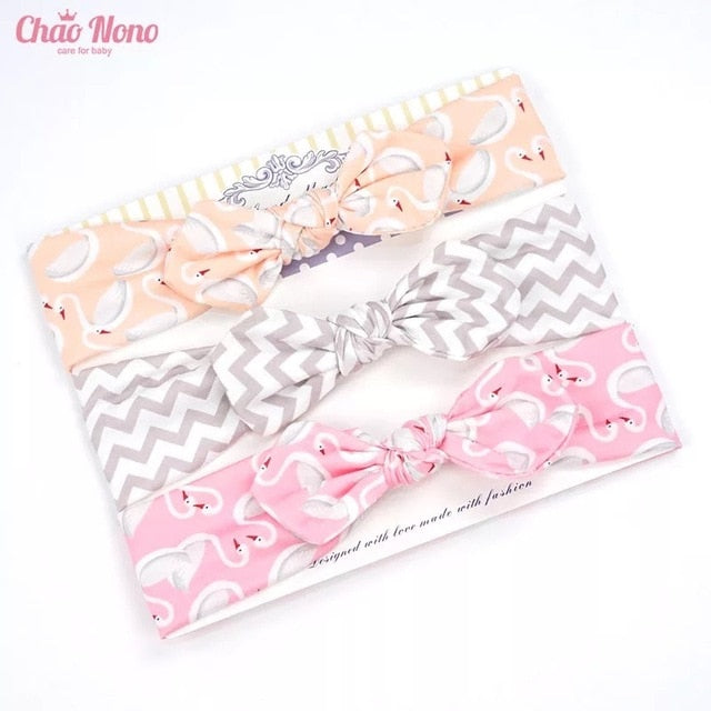 3pcs baby girl headband for newborn hair band elastic accessories cotton BowKnot girl hair band baby Hair Accessories