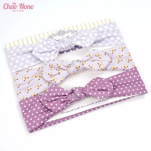 3pcs baby girl headband for newborn hair band elastic accessories cotton BowKnot girl hair band baby Hair Accessories