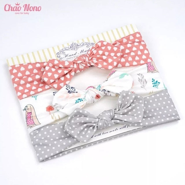 3pcs baby girl headband for newborn hair band elastic accessories cotton BowKnot girl hair band baby Hair Accessories