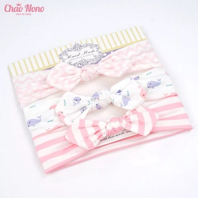 3pcs baby girl headband for newborn hair band elastic accessories cotton BowKnot girl hair band baby Hair Accessories
