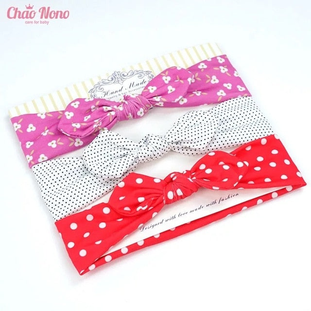 3pcs baby girl headband for newborn hair band elastic accessories cotton BowKnot girl hair band baby Hair Accessories