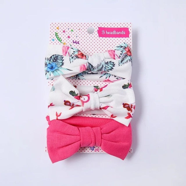 3pcs baby girl headband for newborn hair band elastic accessories cotton BowKnot girl hair band baby Hair Accessories