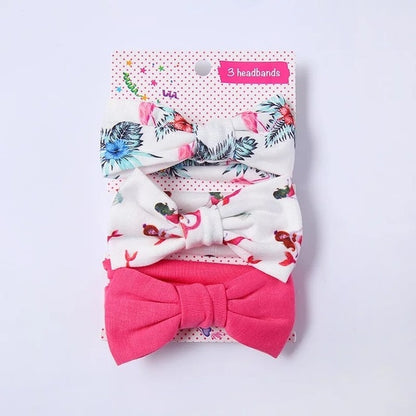 3pcs baby girl headband for newborn hair band elastic accessories cotton BowKnot girl hair band baby Hair Accessories
