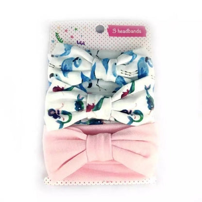 3pcs baby girl headband for newborn hair band elastic accessories cotton BowKnot girl hair band baby Hair Accessories