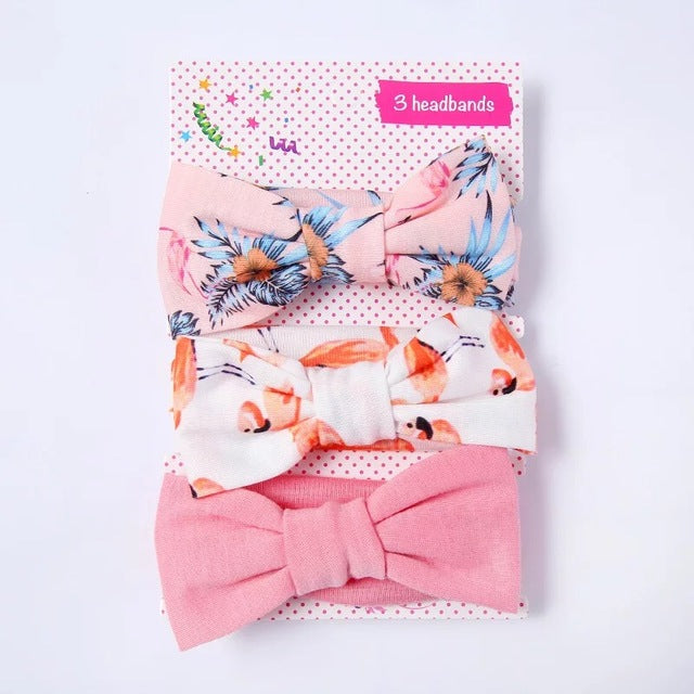 3pcs baby girl headband for newborn hair band elastic accessories cotton BowKnot girl hair band baby Hair Accessories