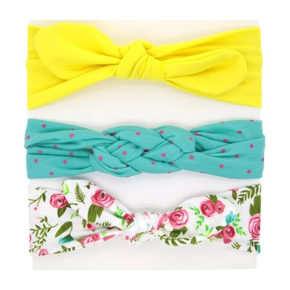 3pcs baby girl headband for newborn hair band elastic accessories cotton BowKnot girl hair band baby Hair Accessories