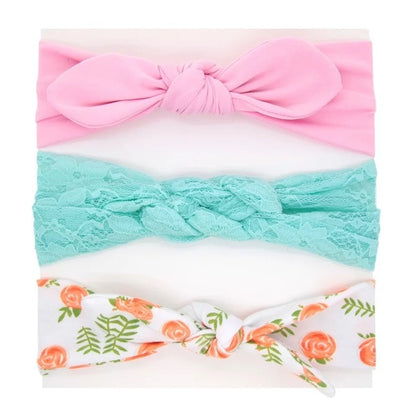 3pcs baby girl headband for newborn hair band elastic accessories cotton BowKnot girl hair band baby Hair Accessories
